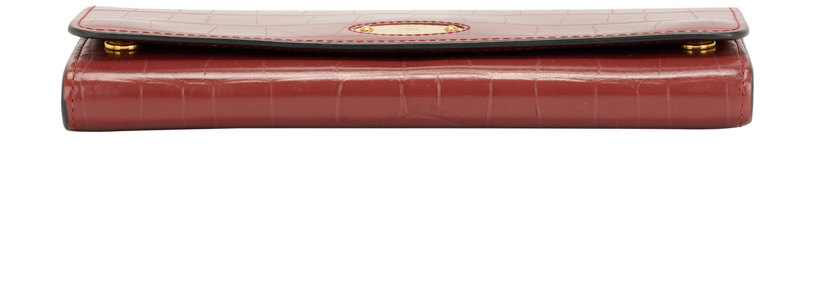 Mulberry Croc Embossed Long Wallet, &pound;110, Accessories, Brown, Leather, Top view